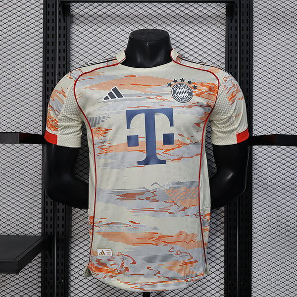 Tricou Bayern Munchen Alb Portocaliu - Rojersey