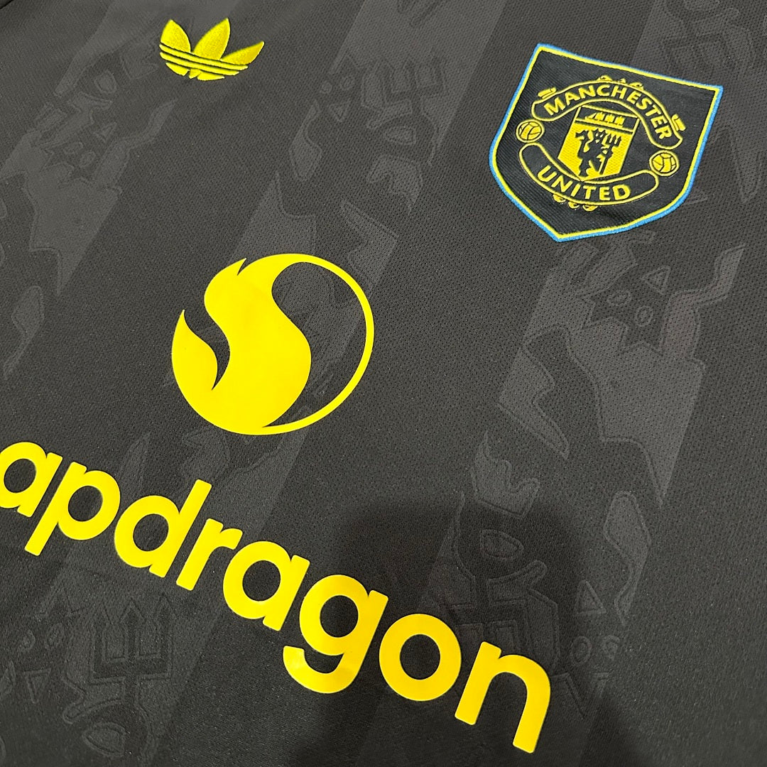 Manchester United Negru Galben
