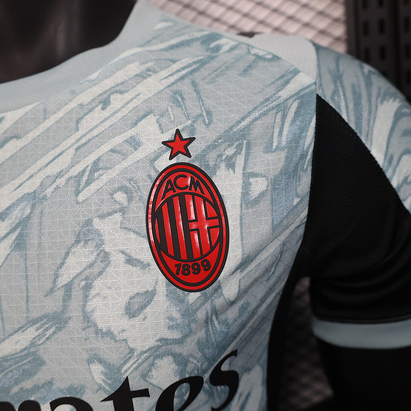 Tricou AC Milan Albastru vedere 3 - Rojersey