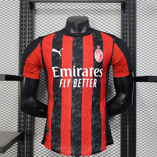 Tricou AC Milan Negru Rosu - Rojersey