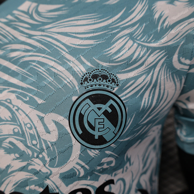 Tricou Real Madrid Viking Albastru vedere 3 - Rojersey
